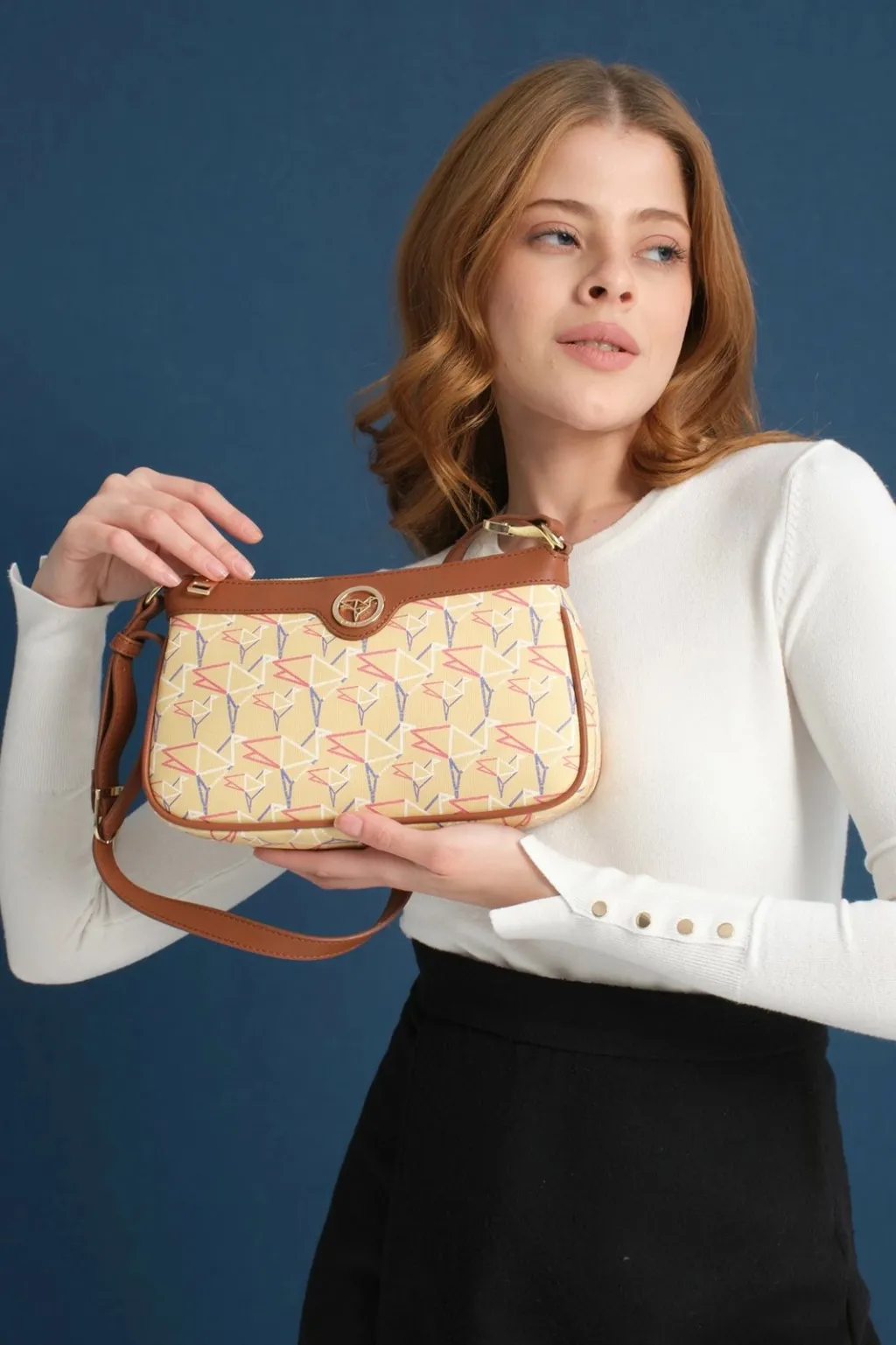 Çantë krahu Zoozie Bags, Cecina, e verdhë - 7