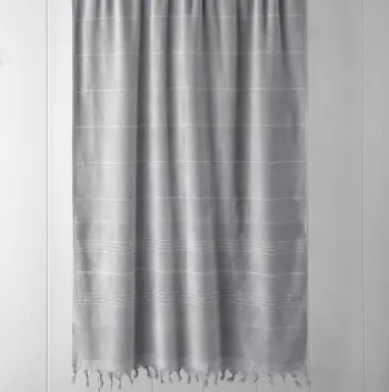 Peshqir plazhi Fouta, ngjyrë gri e çelët, Mijolnir Monaco, 95x180cm