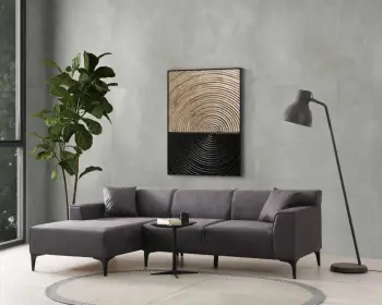 Këndare Petra L, ngjyrë antracit, Atelier del Sofa