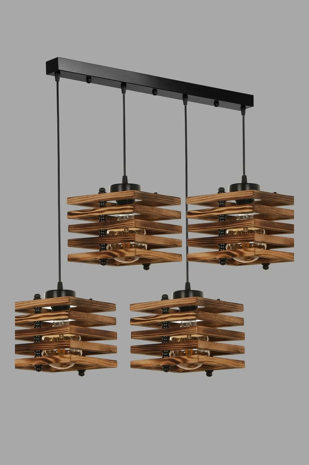 Llambë tavani druri, Opviq, 8351-4U, kafe, 4 copë - 1