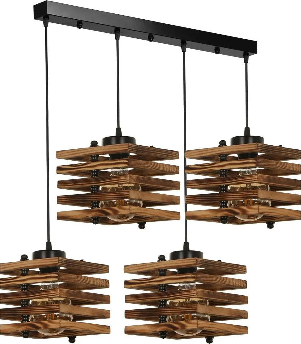Llambë tavani druri, Opviq, 8351-4U, kafe, 4 copë - 2