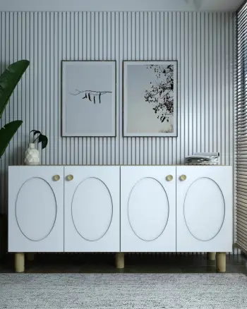 Konsol Skye Decor, Elisa KB150 Bohem, ngjyrë lis safir dhe e bardhë