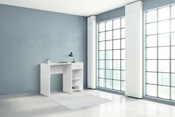 Tavolinë studimi, ngjyrë e bardhë, Hanah Home, Cms-505-Bb-1