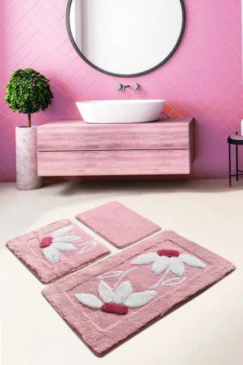 Set tapetash për banjo akrilik, 3 copë, Mijolnir, Daisy, rozë