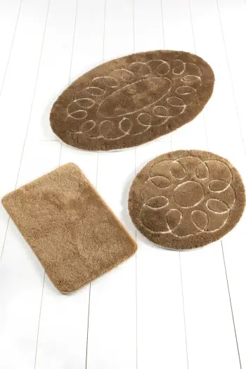 Set tapetash për banjo, akrilik, 3 copë, ngjyrë kafe, Mijolnir Safir