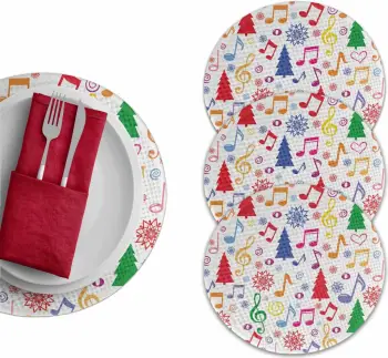 Set nënshtruesish tavoline Hermia Concept, shumëngjyrësh, 2795Supla, 4 copë