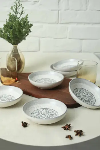 Set tasash për salcë (6 copë), Hermia Concept, ngjyrë e bardhë mat, X0001533600000000000000000