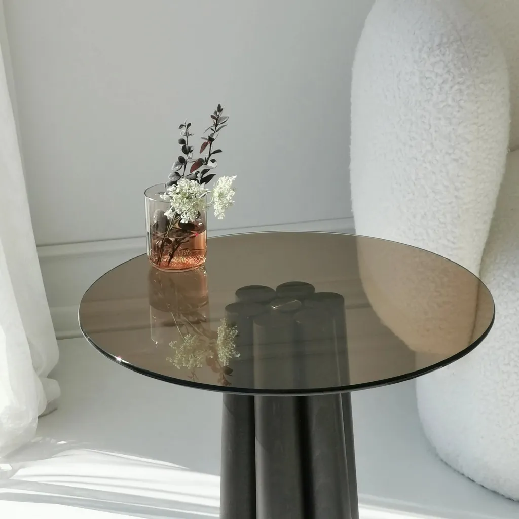 Tavolinë kafeje Skye Decor, Thales, e zezë, bronzi - 4