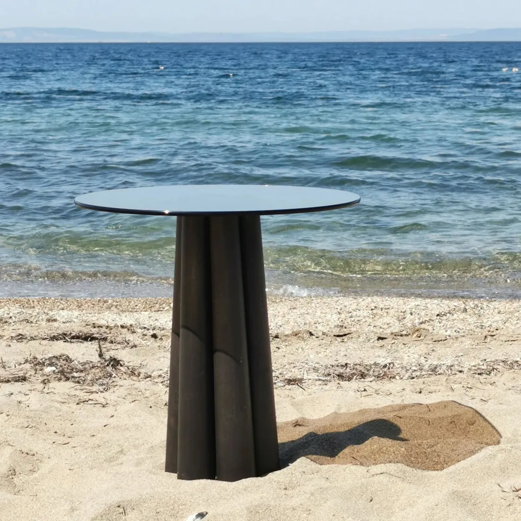 Tavolinë kafeje Skye Decor, Thales, e zezë, bronzi - 6