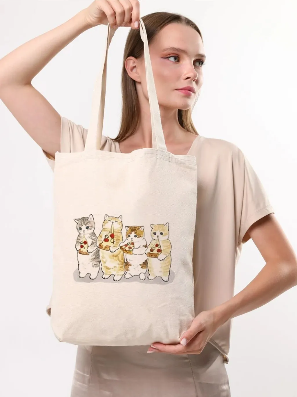 Torbë tote Zoozie Bags, krem, 1610 - 1