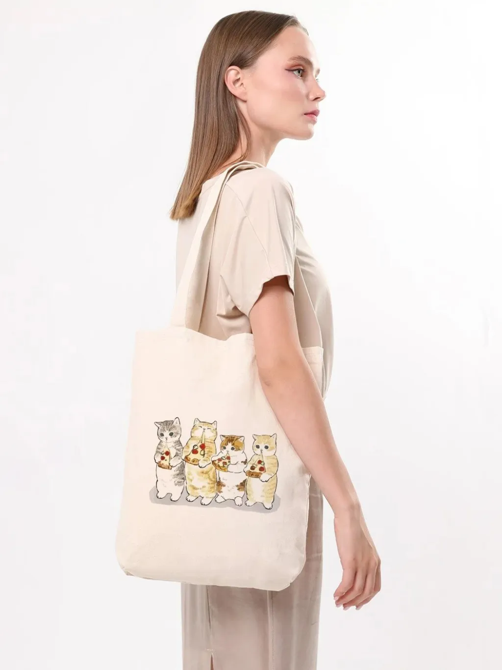 Torbë tote Zoozie Bags, krem, 1610 - 3