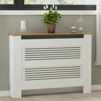 Kapak radiatori Skye Decor, ngjyrë pishë Atlantike, e bardhë