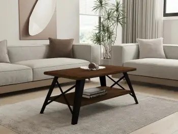 Tavolinë kafeje Skye Decor, konik, ngjyrë arre