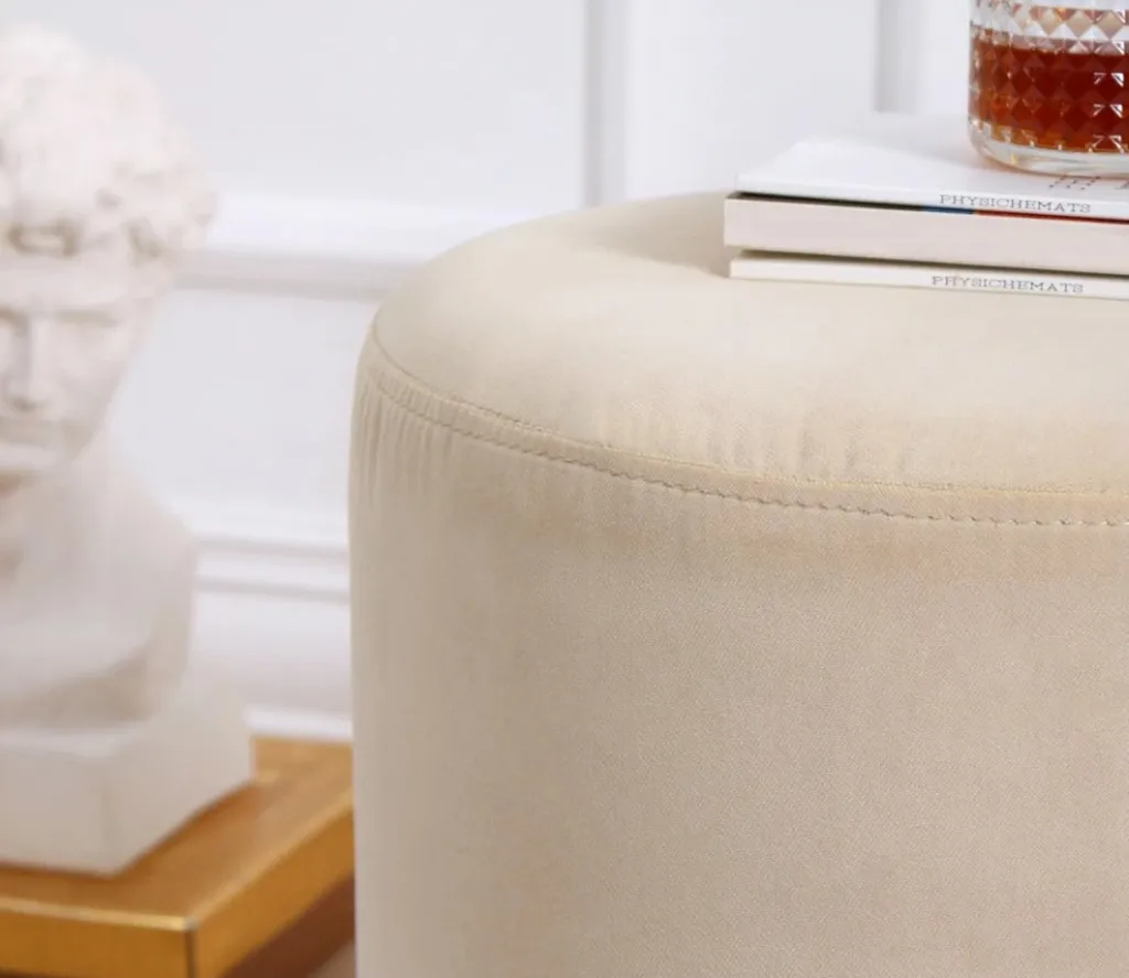 Puf Memfis, kadife krem, Atelier del Sofa - 4