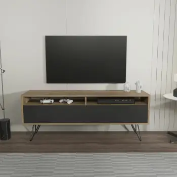 Komodë TV Skye Decor, ngjyrë arre, e zezë