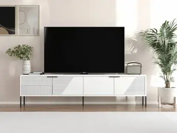 Konsolë TV, ngjyrë e bardhë, Skye Decor