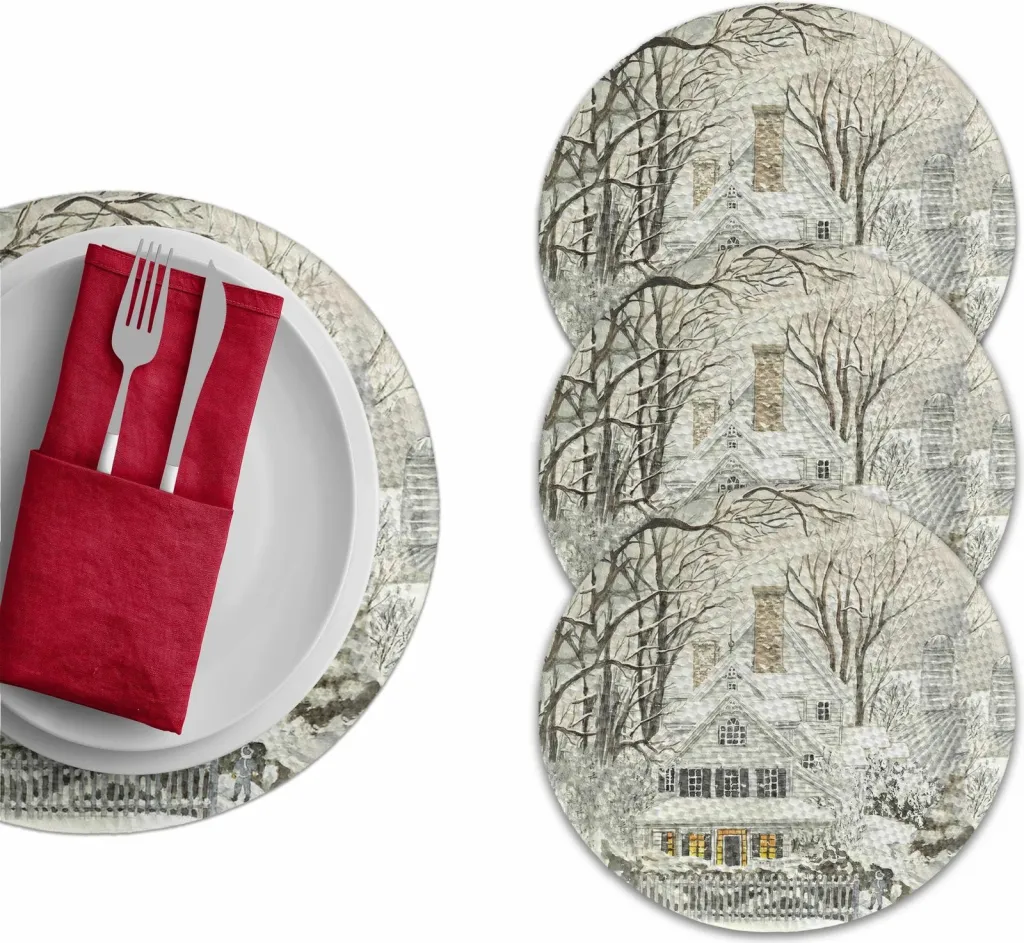 Set nënshtruesish tavoline Hermia Concept, model dimëror, 4 copë, 37cm - 1