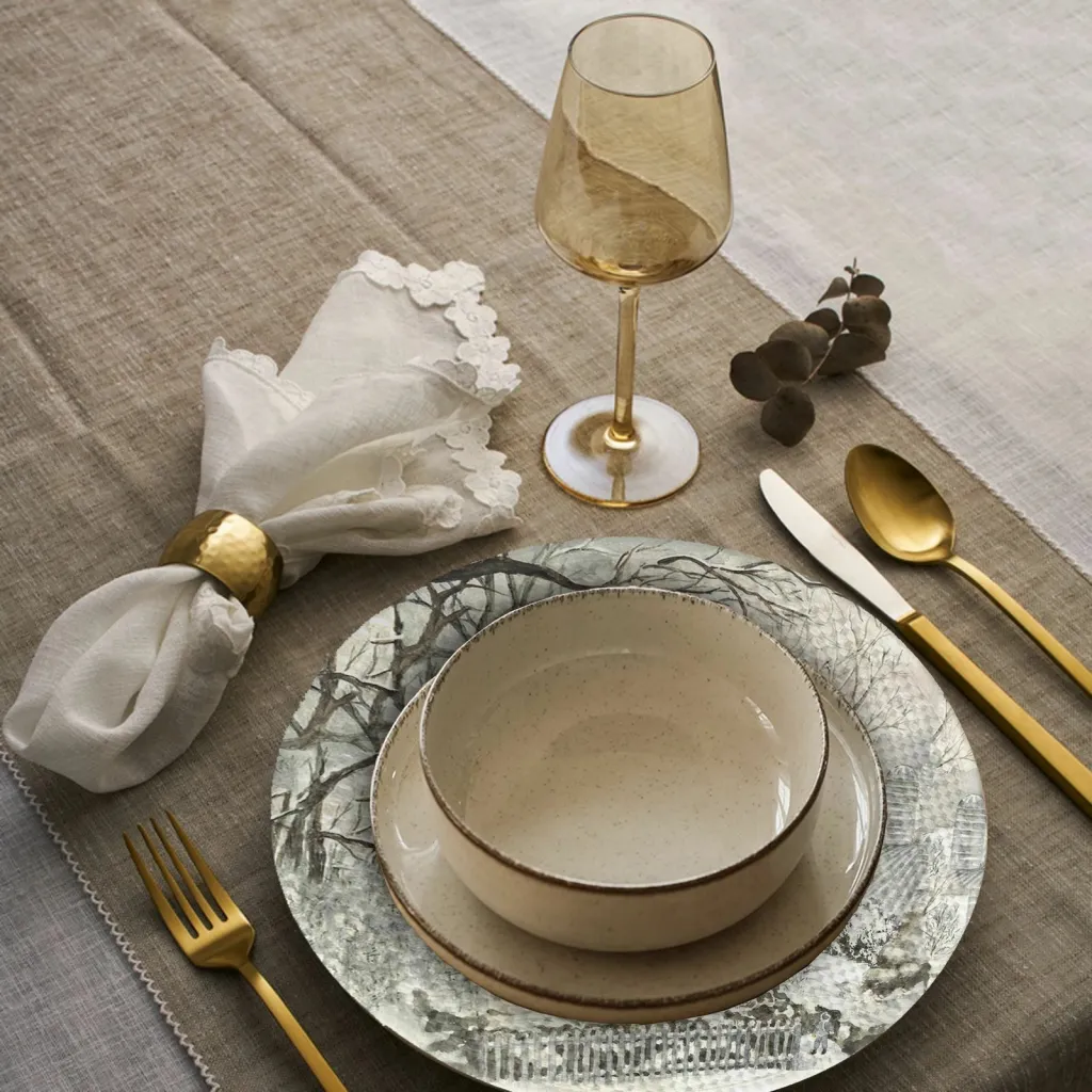 Set nënshtruesish tavoline Hermia Concept, model dimëror, 4 copë, 37cm - 3