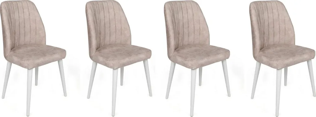 Set karrigash (4 copë) Skye Decor, Alfa-495 V4, krem dhe e bardhë - 1