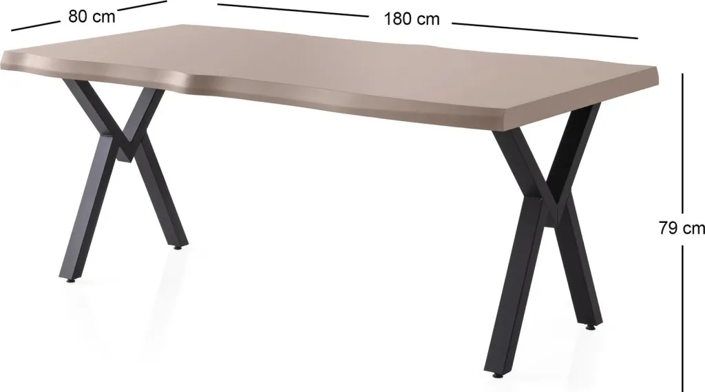Tavolinë ngrënieje Skye Decor, ngjyrë mocha e çelët, Gala - 3021 - 7