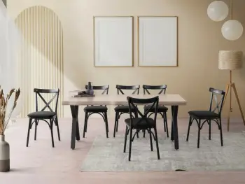 Tavolinë ngrënieje Skye Decor, ngjyrë mocha e çelët, Gala - 3021