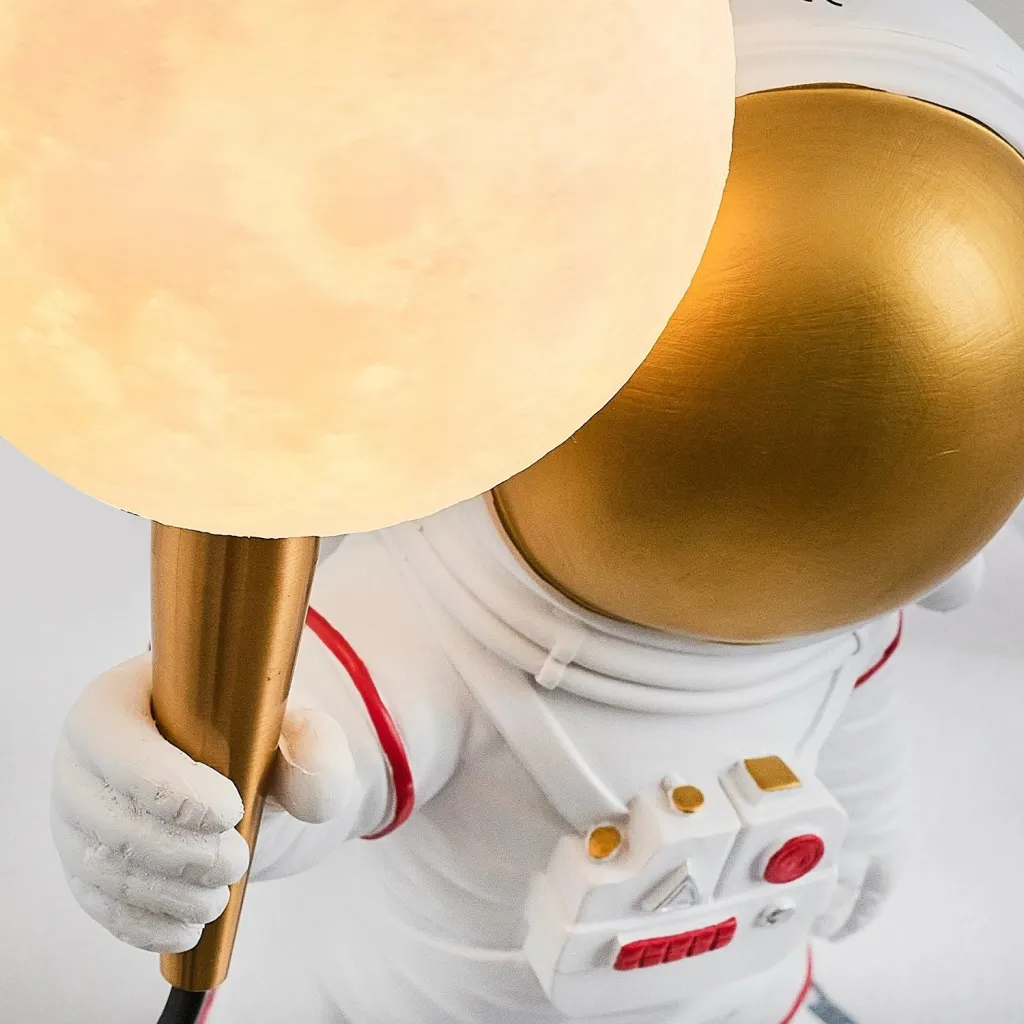 Llambë tavoline Opviq, astronaut, e bardhë, L1132 - 3