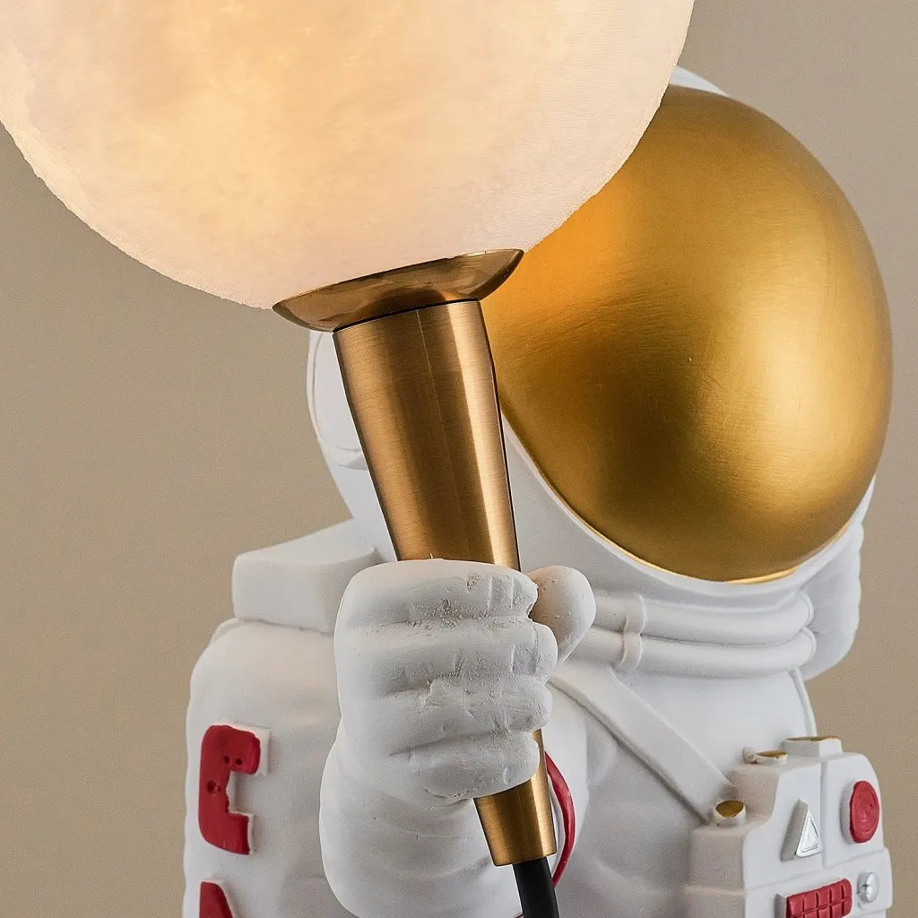 Llambë tavoline Opviq, astronaut, e bardhë, L1132 - 4