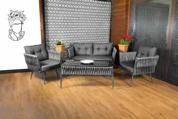 Set lounge për kopsht Skye Decor, vjollcë-gri (1+1+2+S)