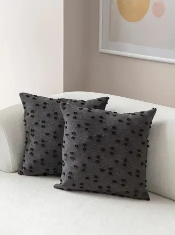 Set mbulesash jastëku (2 copë), Evila Originals, Tuffet, e zezë v8