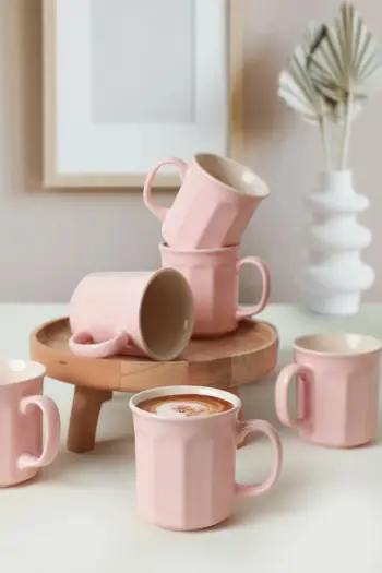 Set filxhanash (6 copë), Hermia Concept, rozë dhe krem, X0001554600000000000000000