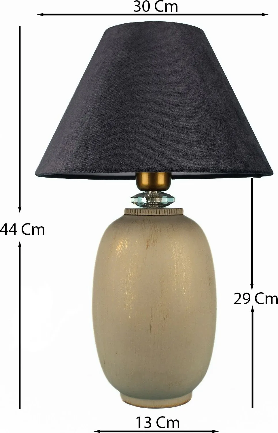 Llambë tavoline Opviq, BK024, ngjyrë gri - 3