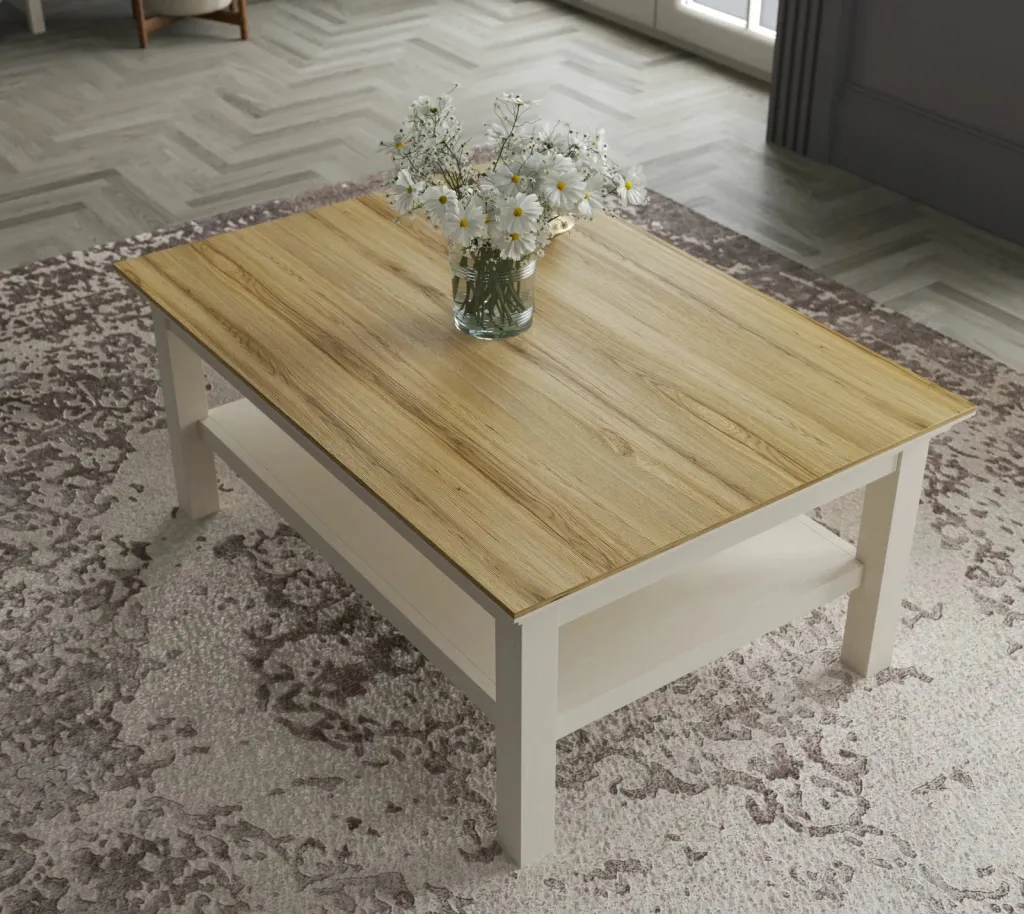 Tavolinë kafeje Skye Decor, FRN-21024, krem, lis, gri - 4
