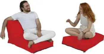 Qese për ulje në kopsht, ngjyrë e kuqe, Atelier del Sofa, shtrat pouf