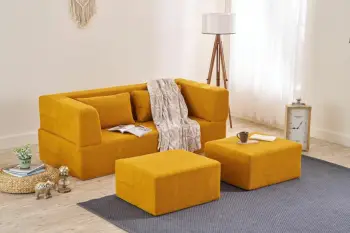 Divan-dyshek dy ulëse, ngjyrë portokalli, Atelier del Sofa, Pirgos