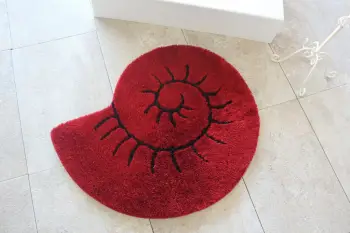 Tapet banje akrilik Mijolnir Helix, i kuq, 90x90cm