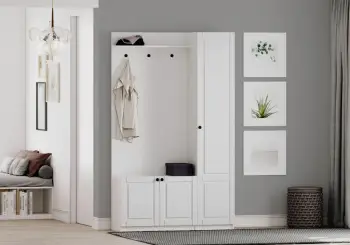 Stendë korridori, ngjyrë e bardhë mat, Skye Decor, RB-044
