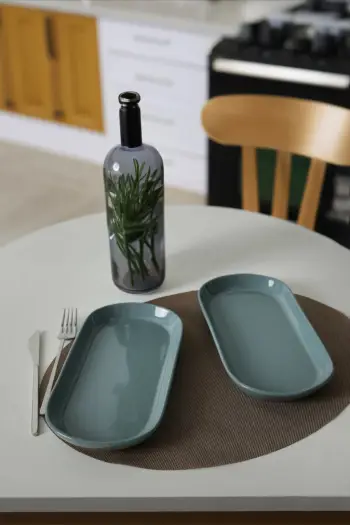 Set pjatash për servirje, 2 copë, ngjyrë e gjelbër, Hermia Concept, X00017767