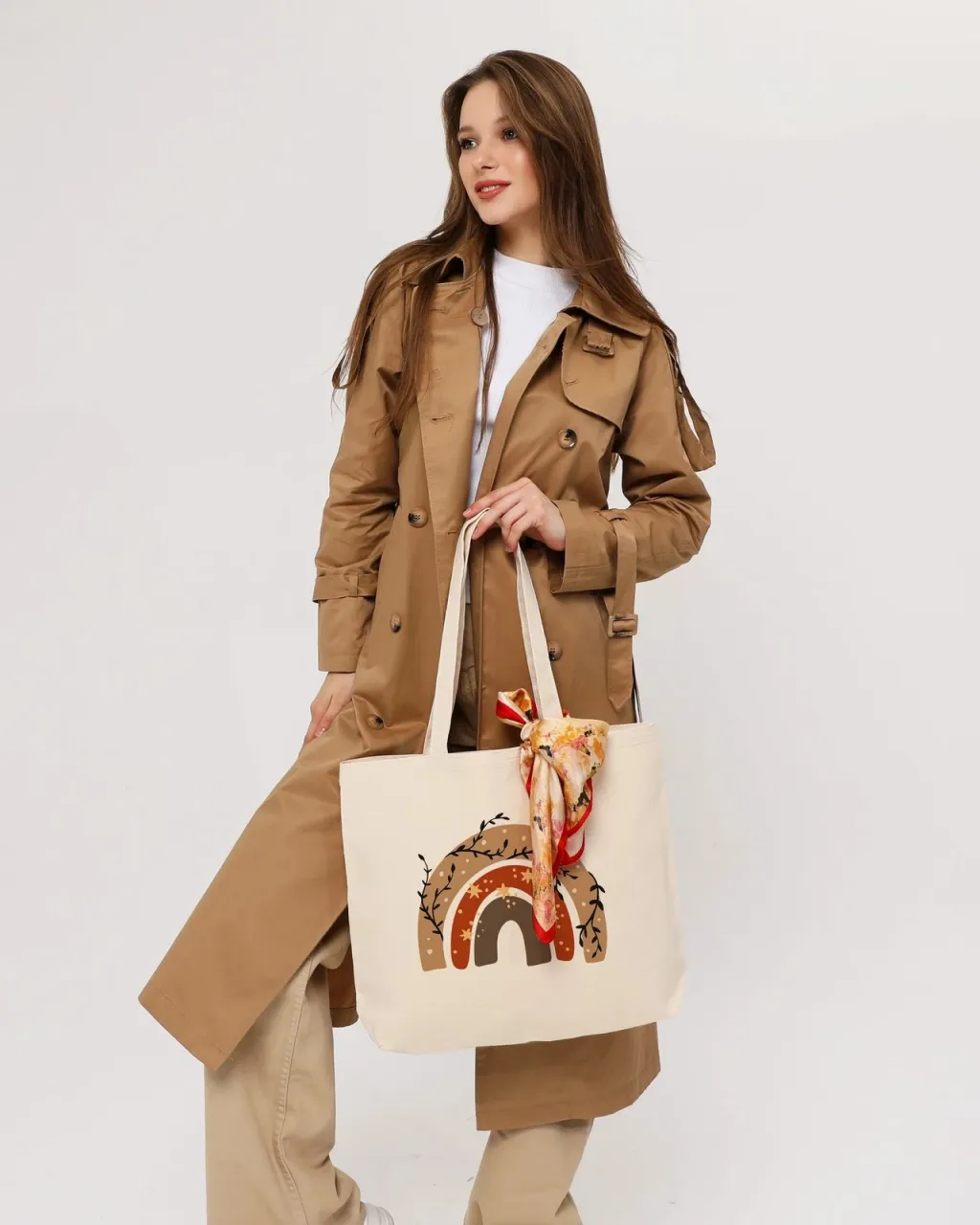 Qese tote Zoozie Bags, 1688, krem - 5