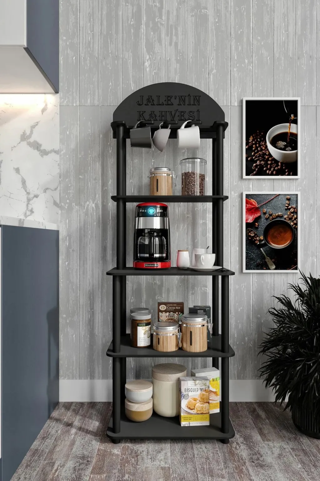 Stendë për kafe Skye Decor, Lungo, e zezë - 6