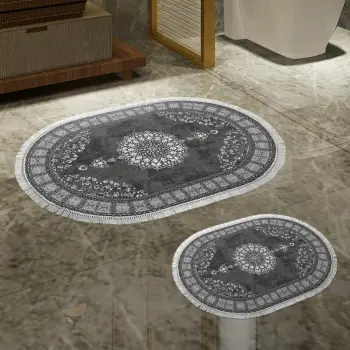 Set dy pjesësh tapeta për banjo, ngjyrë gri, Mijolnir, 410615 - O
