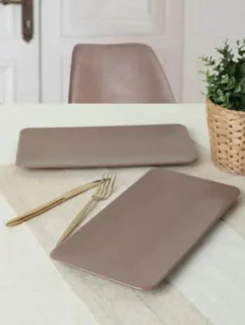 Set pjatash servirëse (2 copë), Hermia Concept, taupe, ST032002F958A000000MAKYK00
