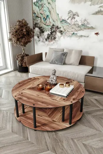 Set tavoline kafeje, ngjyrë arre, Skye Decor, Yi Yang4L 70