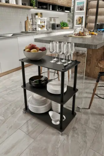 Karrocë për darkë, ngjyrë e zezë, Skye Decor