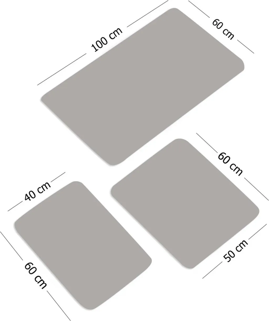 Set tapetash për banjo (3 copë), Mijolnir, Bonita - kafe - 3