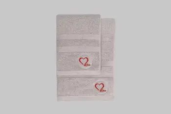 Set peshqirësh duarsh dhe banje (2 copë), Mijolnir, Love, gri