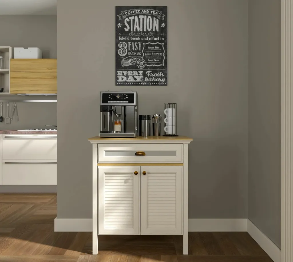 Kabinë për kafe, Skye Decor, FRN-21035, krem, lis, gri - 2