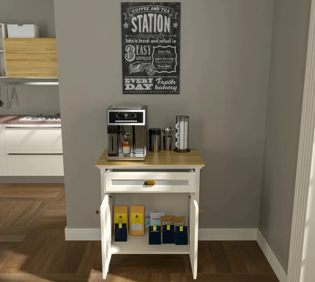 Kabinë për kafe, Skye Decor, FRN-21035, krem, lis, gri - 3