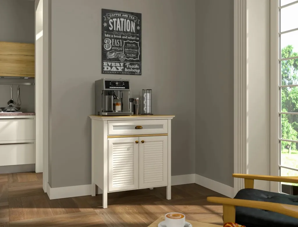 Kabinë për kafe, Skye Decor, FRN-21035, krem, lis, gri - 5