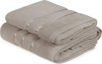 Set peshqirësh (2 copë), Mijolnir Dolce, ngjyrë kafe e çelët, 100x150