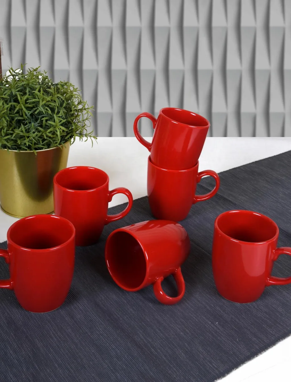 Set gotash të kuqe, 6 copë, Hermia Concept, ST101206F506A000000MAET900 - 1